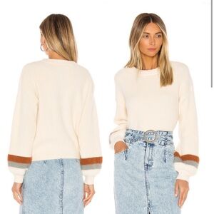 HEARTLOOM jojo ballon sleeve cream sweater - size M